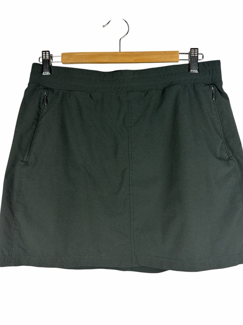 KÜHL Women’s M Grey Stretch Performance Skort Built In Shorts Zip Pockets